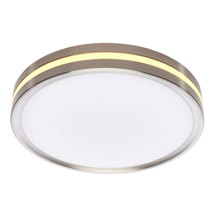 Flush Mount Nuvo 62-1690 11 Inch Surface Mount with Night Light - 5 CCT Selectable - Brushed Nickel Finish Nuvo