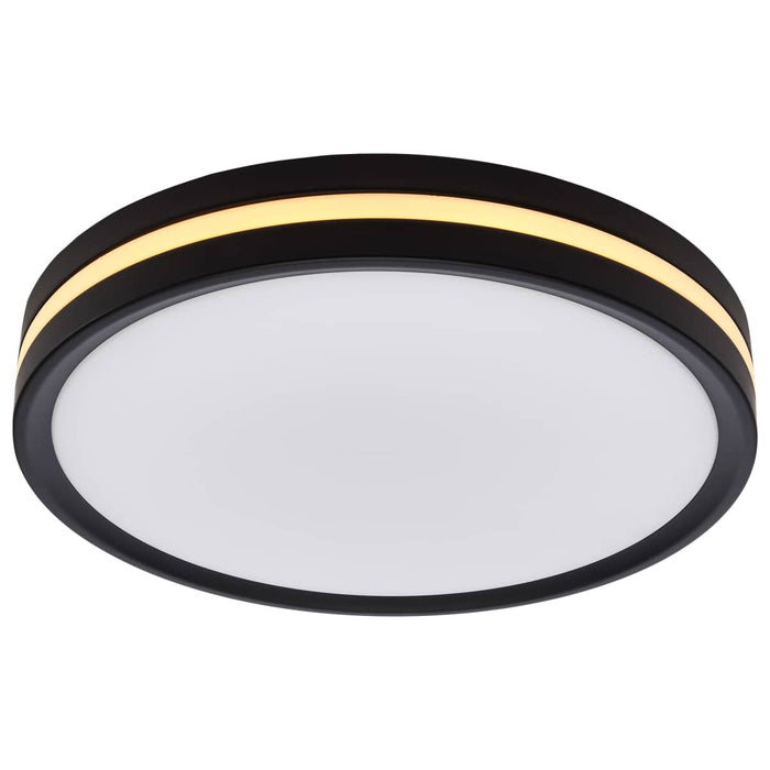 Flush Mount Nuvo 62-1691 11 Inch Surface Mount with Night Light - 5 CCT Selectable - Matte Black Finish Nuvo