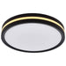 Flush Mount Nuvo 62-1691 11 Inch Surface Mount with Night Light - 5 CCT Selectable - Matte Black Finish Nuvo