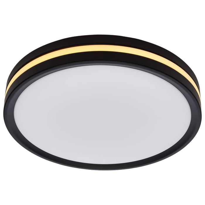 Flush Mount Nuvo 62-1691 11 Inch Surface Mount with Night Light - 5 CCT Selectable - Matte Black Finish Nuvo