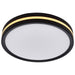 Flush Mount Nuvo 62-1691 11 Inch Surface Mount with Night Light - 5 CCT Selectable - Matte Black Finish Nuvo