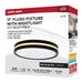 Flush Mount Nuvo 62-1691 11 Inch Surface Mount with Night Light - 5 CCT Selectable - Matte Black Finish Nuvo