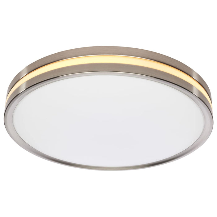 Flush Mount Nuvo 62-1692 15 Inch Surface Mount with Night Light - 5 CCT Selectable - Brushed Nickel Finish Nuvo