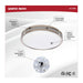 Flush Mount Nuvo 62-1692 15 Inch Surface Mount with Night Light - 5 CCT Selectable - Brushed Nickel Finish Nuvo