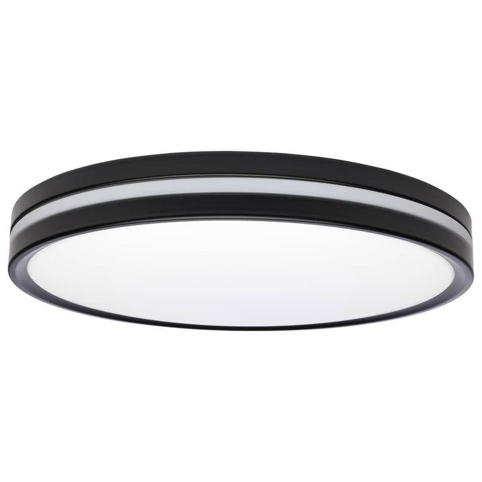Flush Mount Nuvo 62-1693 15 Inch Surface Mount with Night Light - 5 CCT Selectable - Matte Black Finish Nuvo