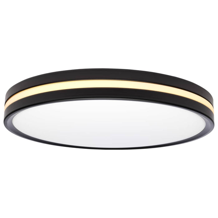 Flush Mount Nuvo 62-1693 15 Inch Surface Mount with Night Light - 5 CCT Selectable - Matte Black Finish Nuvo