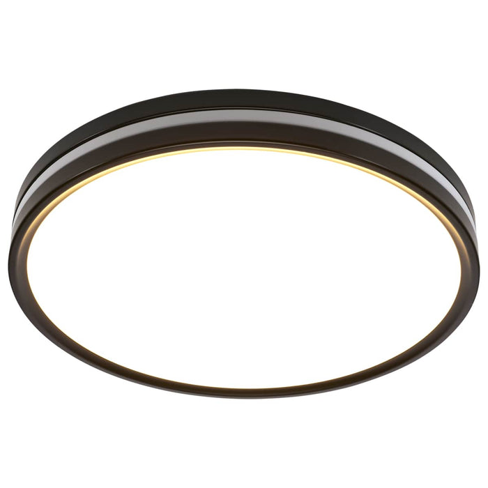Flush Mount Nuvo 62-1693 15 Inch Surface Mount with Night Light - 5 CCT Selectable - Matte Black Finish Nuvo