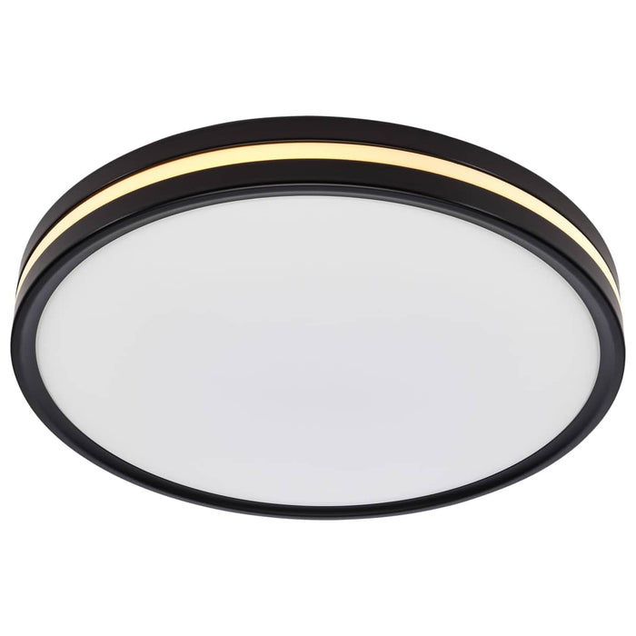 Flush Mount Nuvo 62-1693 15 Inch Surface Mount with Night Light - 5 CCT Selectable - Matte Black Finish Nuvo