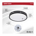 Flush Mount Nuvo 62-1693 15 Inch Surface Mount with Night Light - 5 CCT Selectable - Matte Black Finish Nuvo