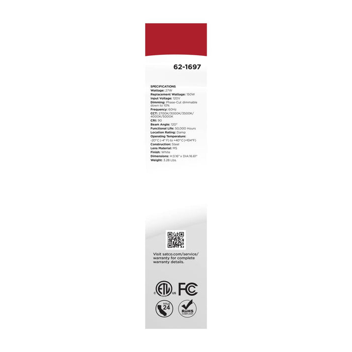 Flush Mount Nuvo 62-1697 Selene - 17 Inch LED Flush Mount - CCT Selectable - White Finish Nuvo
