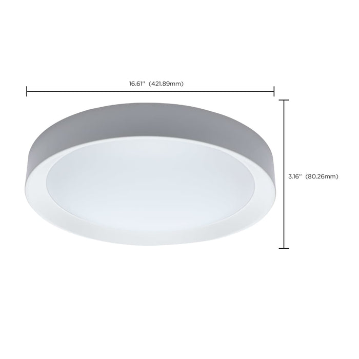 Flush Mount Nuvo 62-1697 Selene - 17 Inch LED Flush Mount - CCT Selectable - White Finish Nuvo