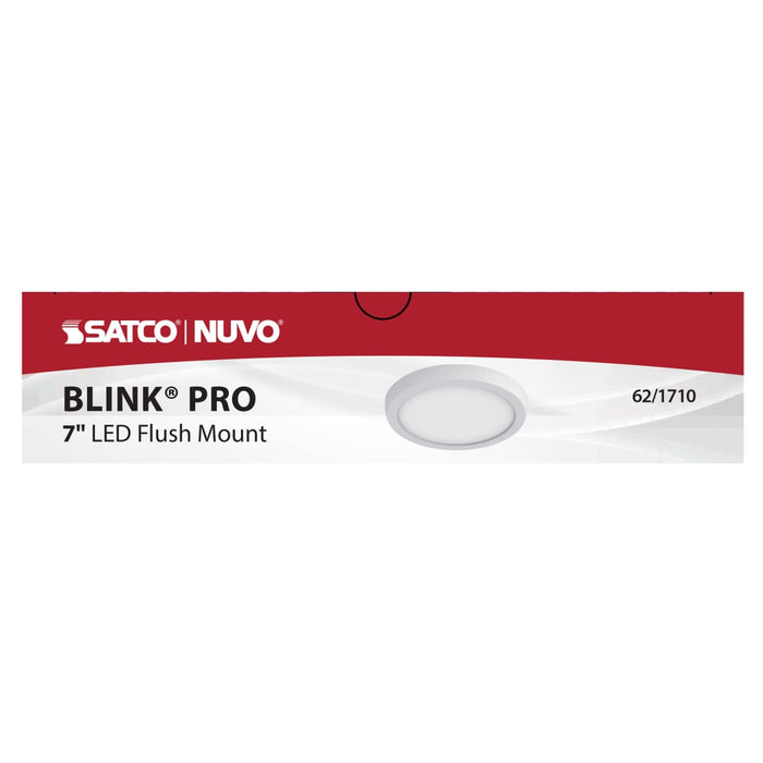 Flush Mount Nuvo 62-1710 Blink Pro - 11W - 7in - LED Fixture - CCT Selectable - Round Shape - White Finish - 120V Nuvo