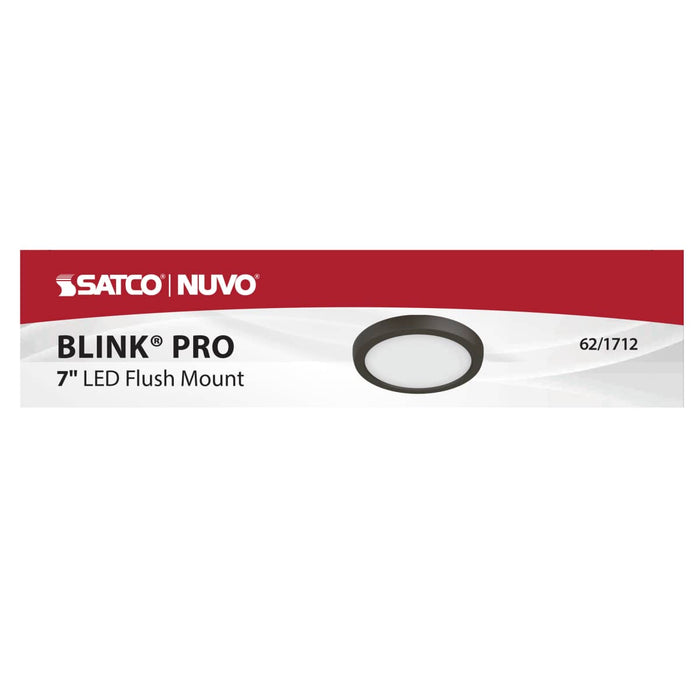 Flush Mount Nuvo 62-1712 Blink Pro - 11W - 7in - LED Fixture - CCT Selectable - Round Shape - Bronze Finish - 120V Nuvo