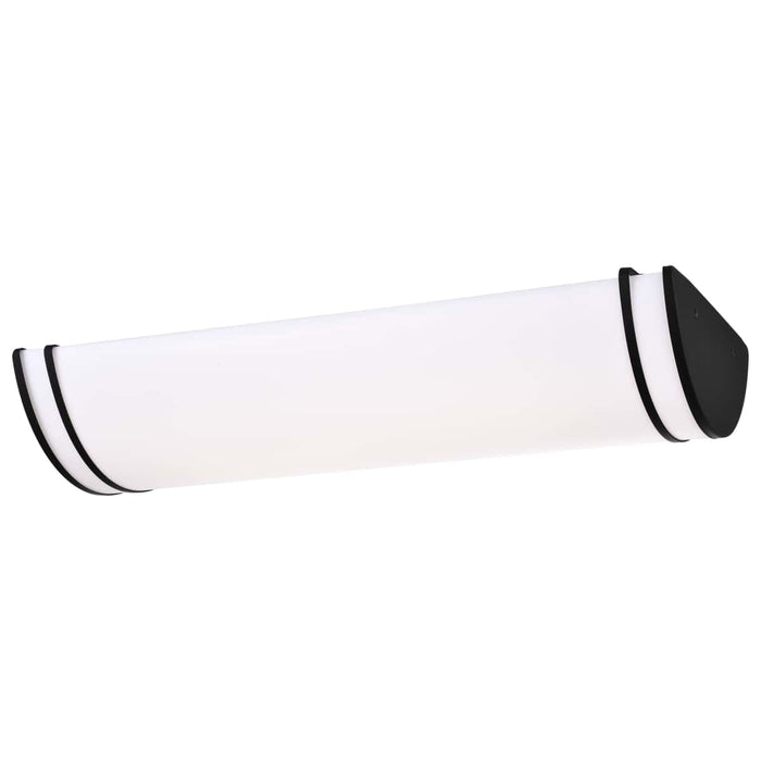 Flush Mount Nuvo 62-1739 Glamour LED 25 inch - Linear Flush Mount Fixture - Black Finish - CCT Selectable 3K/4K/5K Nuvo