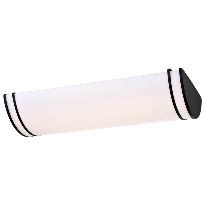 Flush Mount Nuvo 62-1739 Glamour LED 25 inch - Linear Flush Mount Fixture - Black Finish - CCT Selectable 3K/4K/5K Nuvo