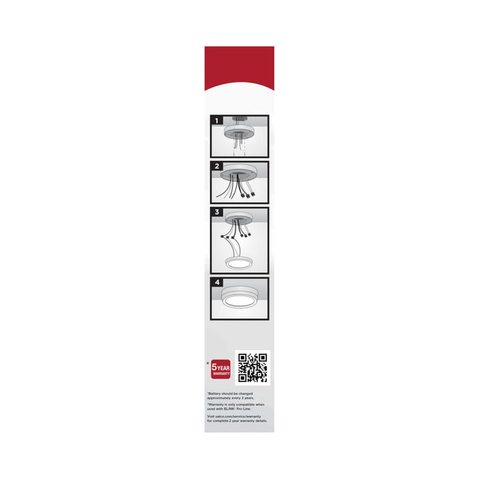 Flush Mount Nuvo 62-1746 BLINK Pro - 11 Watt - 7 Inch LED Fixture - 3000K - Round Shape - White Finish - 120/277 Volts Nuvo