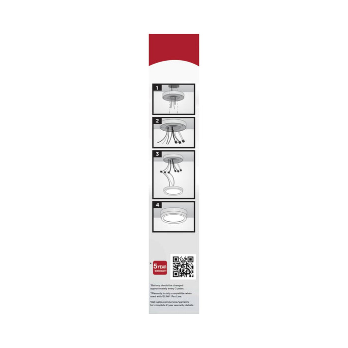 Flush Mount Nuvo 62-1747 BLINK Pro - 11 Watt - 7 Inch LED Fixture - 3000K - Square Shape - White Finish - 120/277 Volts Nuvo