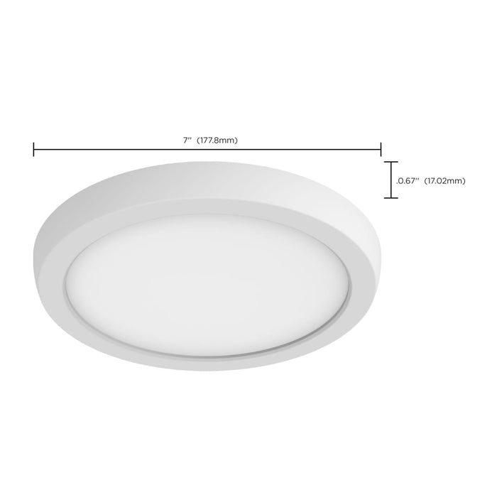 Flush Mount Nuvo 62-1748 BLINK Pro - 11 Watt - 7 Inch LED Fixture - 4000K - Round Shape - White Finish - 120/277 Volts Nuvo