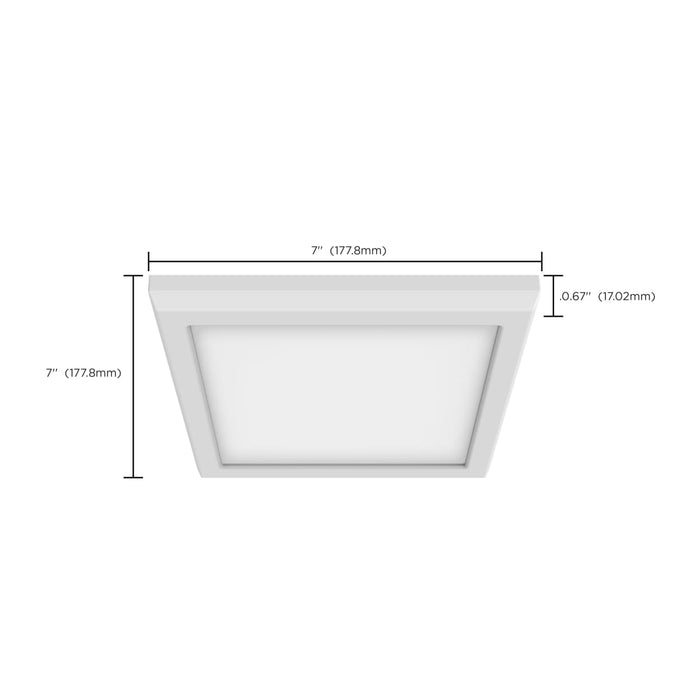 Flush Mount Nuvo 62-1749 BLINK Pro - 11 Watt - 7 Inch LED Fixture - 4000K - Square Shape - White Finish - 120/277 Volts Nuvo