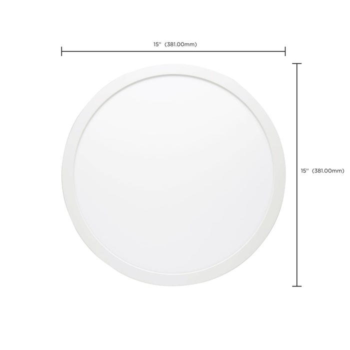 Surface Mount Nuvo 62-1777 Blink Pro Plus - 29 Watt - 15 in. - Surface Mount LED - CCT Selectable - 90 CRI - White Finish - 120/277 Volt - Round Shape Nuvo