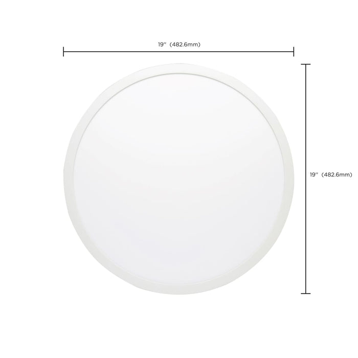 Surface Mount Nuvo 62-1778 Blink Pro Plus - 34 Watt - 19 in. - Surface Mount LED - CCT Selectable - 90 CRI - White Finish - 120/277 Volt - Round Shape Nuvo