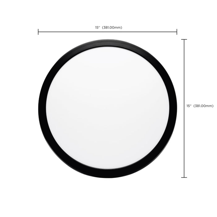 Surface Mount Nuvo 62-1787 Blink Pro Plus - 29.5 Watt - 15 in. - Surface Mount LED - CCT Selectable - 90 CRI - Black Finish - 120/277 Volt - Round Shape Nuvo