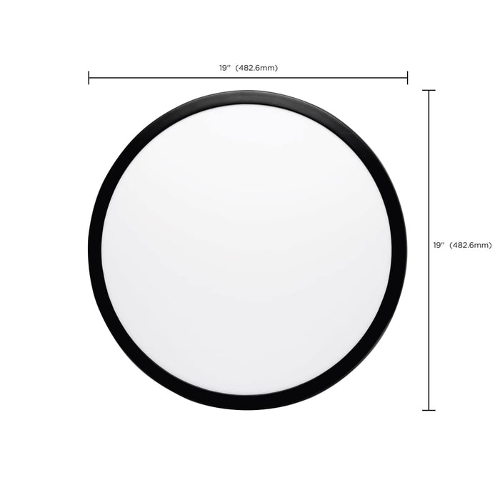 Surface Mount Nuvo 62-1788 Blink Pro Plus - 34 Watt - 19 in. - Surface Mount LED - CCT Selectable - 90 CRI - Black Finish - 120/277 Volt - Round Shape Nuvo