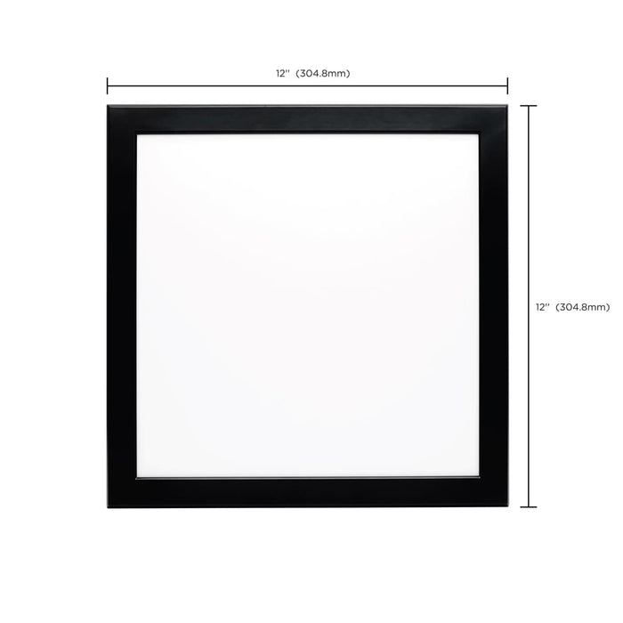 Surface Mount Nuvo 62-1789 Blink Pro Plus - 19.5 Watt - 12 in. - Surface Mount LED - CCT Selectable - 90 CRI - Black Finish - 120/277 Volt - Square Shape Nuvo