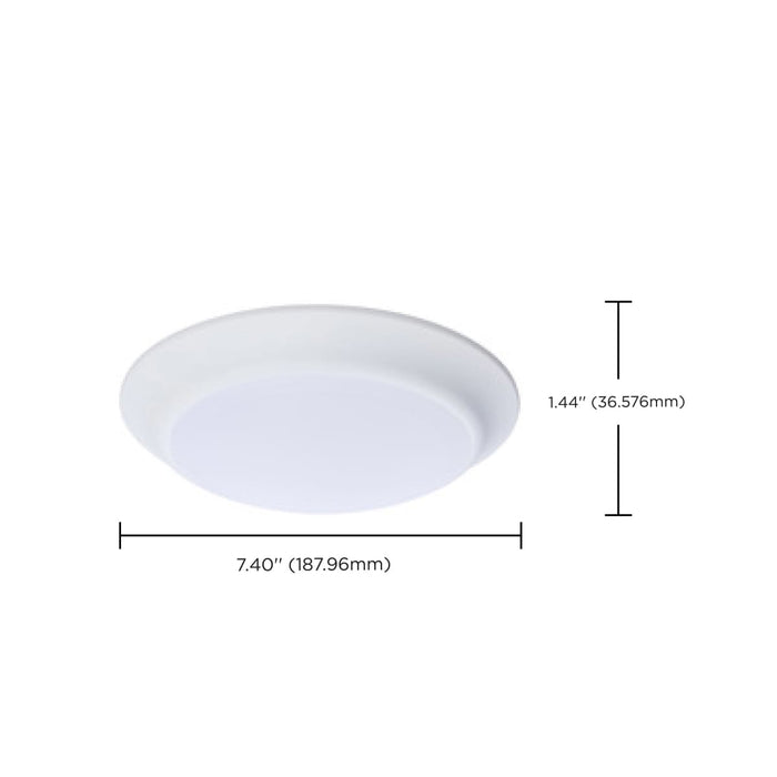 Disk Light Nuvo 62-1800R1 7 Inch LED Disk Light - 27K/3K/35K/4K/5K CCT Selectable - White Finish - 6 Unit Contractor Pack Nuvo