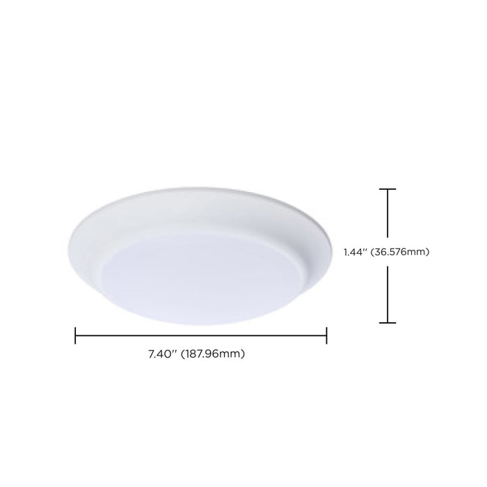 Disk Light Nuvo 62-1801R1 7 Inch LED Disk Light - 27K/3K/35K/4K/5K CCT Selectable - White Finish Nuvo