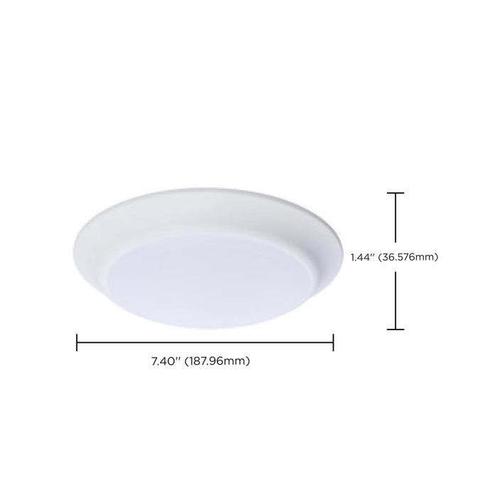 Disk Light Nuvo 62-1805R1 6.5 Watt - 7 Inch LED Disk Light - 27K/3K/35K/4K/5K CCT Selectable - White Finish Nuvo