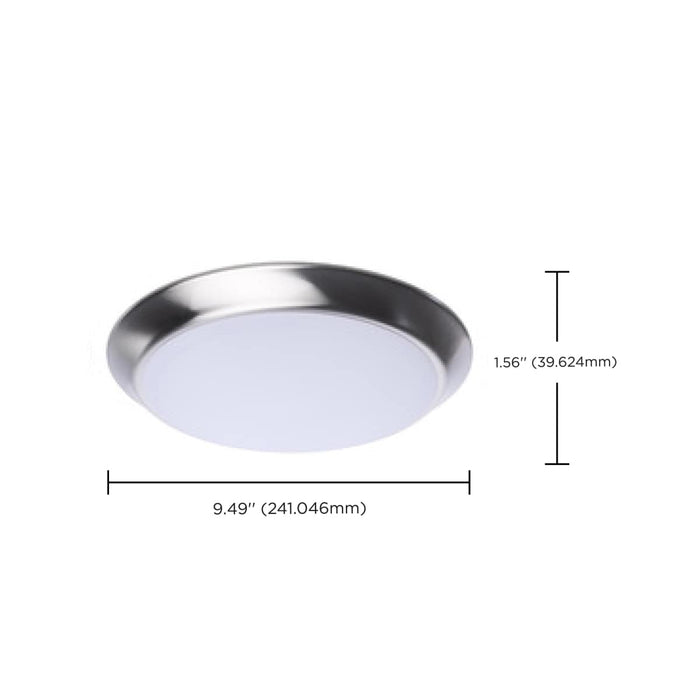 Disk Light Nuvo 62-1812R1 10 Inch LED Disk Light - 27K/3K/35K/4K/5K CCT Selectable - Brushed Nickel Finish Nuvo
