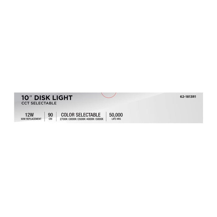 Disk Light Nuvo 62-1813R1 10 Inch LED Disk Light - 27K/3K/35K/4K/5K CCT Selectable - Bronze Finish Nuvo