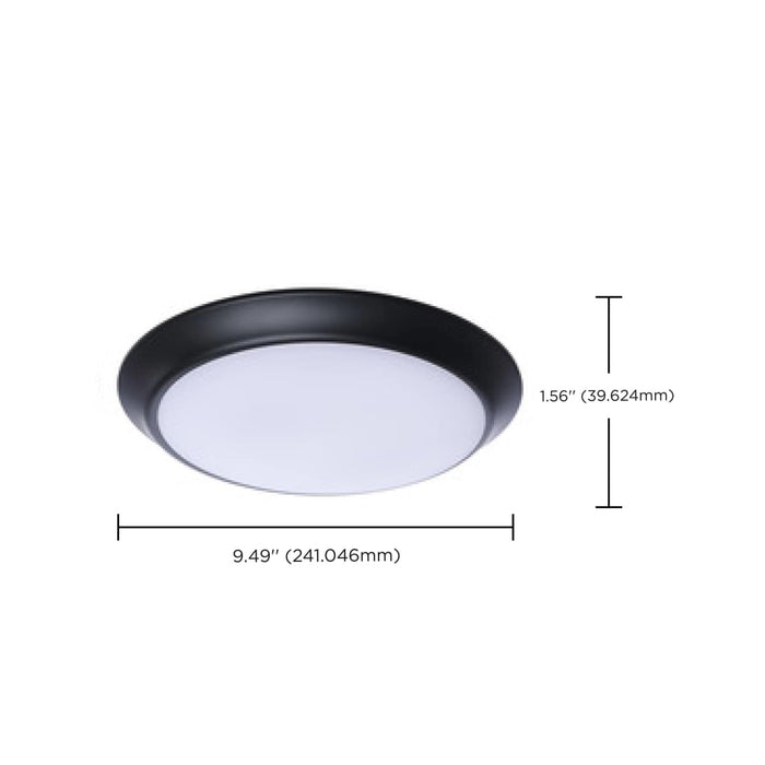 Disk Light Nuvo 62-1814R1 10 Inch LED Disk Light - 27K/3K/35K/4K/5K CCT Selectable - Black Finish Nuvo