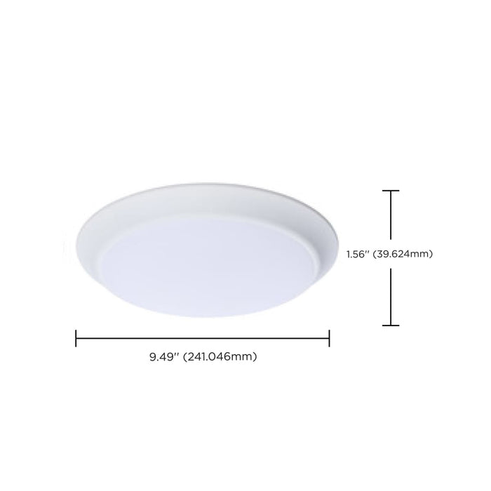 Disk Light Nuvo 62-1815R1 9.8 Watt - 10 Inch LED Disk Light - 27K/3K/35K/4K/5K CCT Selectable - White Finish Nuvo