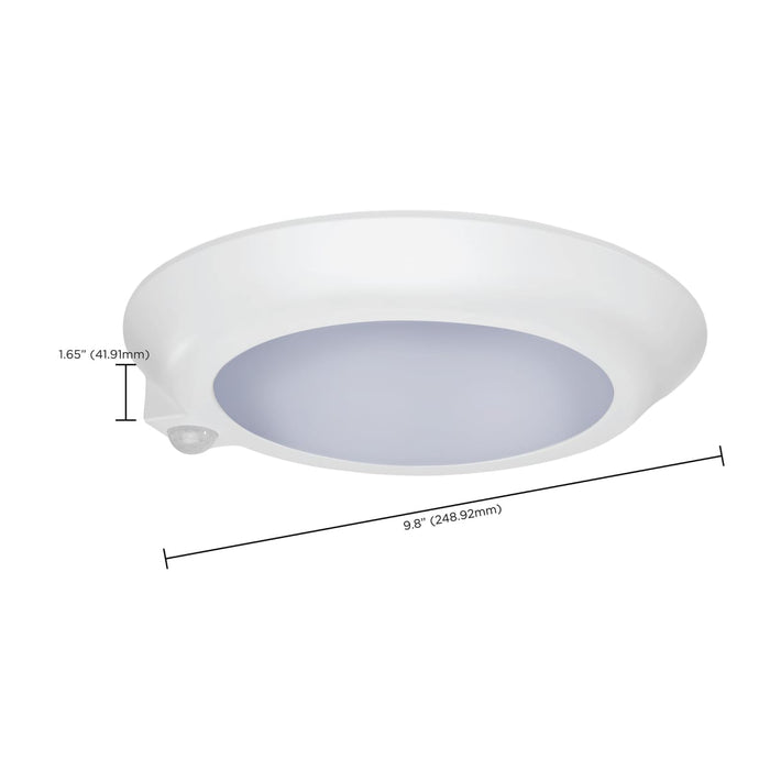 Disk Light Nuvo 62-1821 10 Inch - LED Disk Light - Fixture with Occupancy Sensor - White Finish - CCT Selectable Nuvo