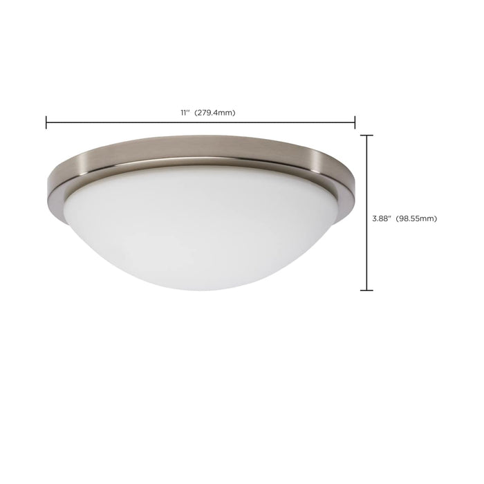 Flush Mount Nuvo 62-1842 Button - 11 Inch LED Flush Mount Fixture - Brushed Nickel Finish - CCT Selectable - 120 Volts Nuvo