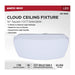 Flush Mount Nuvo 62-1856 14 Inch LED Cloud Fixture - 17 Watts - 27K/30K/35K/40K/50K CCT Selectable - Square Shape - White Finish - 120 Volt Nuvo