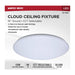 Flush Mount Nuvo 62-1858 19 Inch LED Cloud Fixture - 25 Watts - 27K/30K/35K/40K/50K CCT Selectable - Round Shape - White Finish - 120 Volt Nuvo