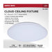 Flush Mount Nuvo 62-1861 14 Inch LED Cloud Fixture - 17 Watts - 27K/30K/35K/40K/50K CCT Selectable - White Finish - Round Shape - 120-277 Ranged Voltage Nuvo