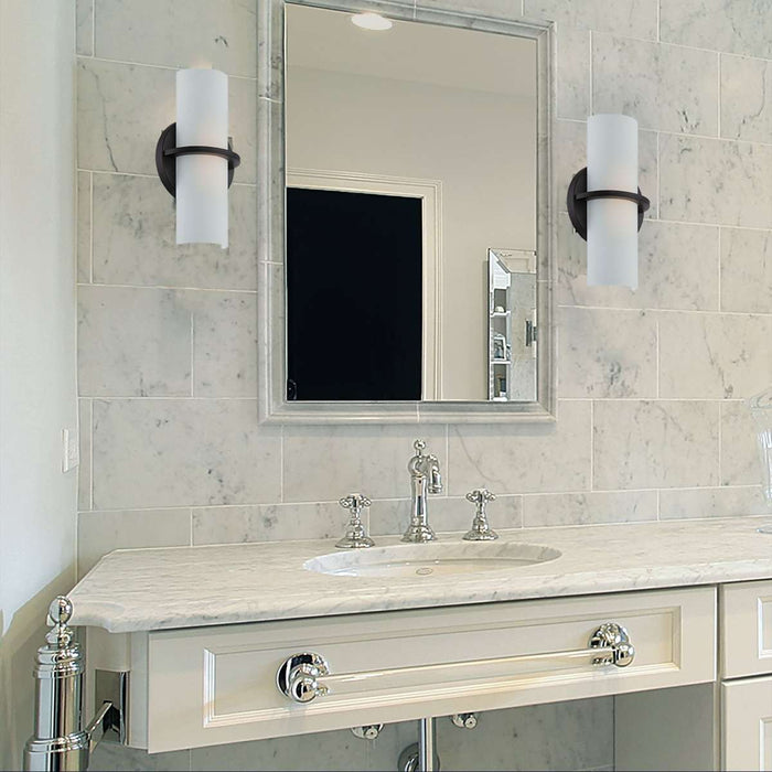 Sconce Nuvo 62-186 Tucker - LED Wall Sconce - Etched Opal Glass - Aged Bronze Finish Nuvo