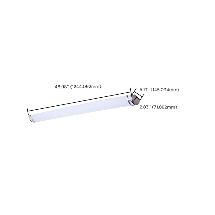 Vanity Nuvo 62-1872 Glamour - LED 49 Inch Vanity - Brushed Nickel Finish - 27K/3K/35K/4K/5K CCT Selectable Nuvo