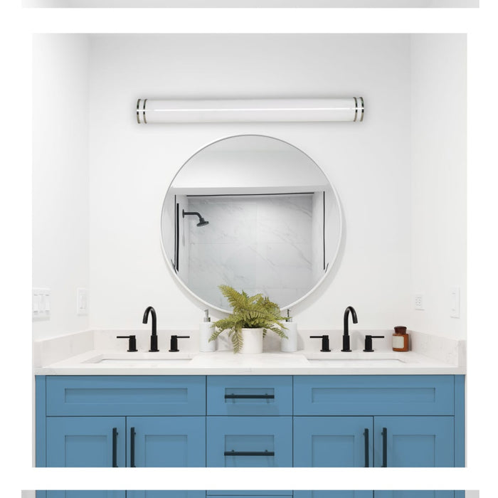Vanity Nuvo 62-1873 Crispo - LED 25 Inch Vanity - White Finish - 27K/3K/35K/4K/5K CCT Selectable Nuvo