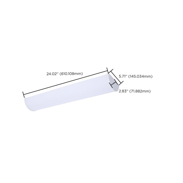 Vanity Nuvo 62-1873 Crispo - LED 25 Inch Vanity - White Finish - 27K/3K/35K/4K/5K CCT Selectable Nuvo