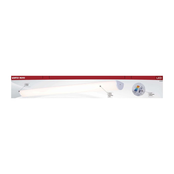 Vanity Nuvo 62-1874 Crispo - LED 49 Inch Vanity - White Finish - 27K/3K/35K/4K/5K CCT Selectable Nuvo