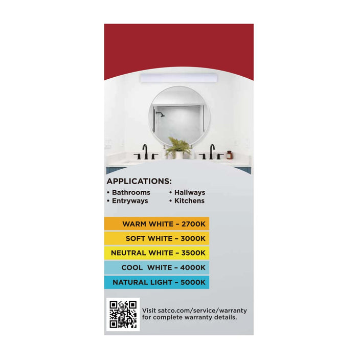 Vanity Nuvo 62-1874 Crispo - LED 49 Inch Vanity - White Finish - 27K/3K/35K/4K/5K CCT Selectable Nuvo