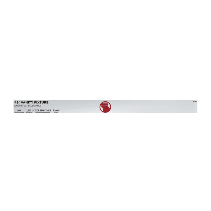 Vanity Nuvo 62-1874 Crispo - LED 49 Inch Vanity - White Finish - 27K/3K/35K/4K/5K CCT Selectable Nuvo