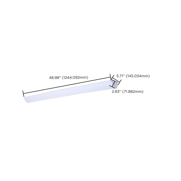 Vanity Nuvo 62-1874 Crispo - LED 49 Inch Vanity - White Finish - 27K/3K/35K/4K/5K CCT Selectable Nuvo