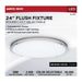 Flush Mount Nuvo 62-1878 Glamour - LED 24 Inch Flush Mount - Brushed Nickel Finish - 27K/3K/35K/4K/5K CCT Selectable Nuvo