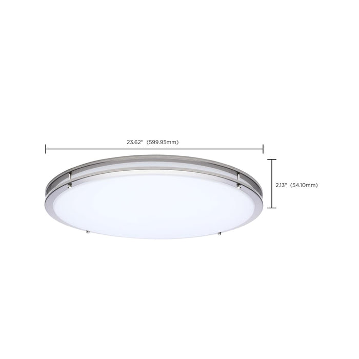 Flush Mount Nuvo 62-1878 Glamour - LED 24 Inch Flush Mount - Brushed Nickel Finish - 27K/3K/35K/4K/5K CCT Selectable Nuvo